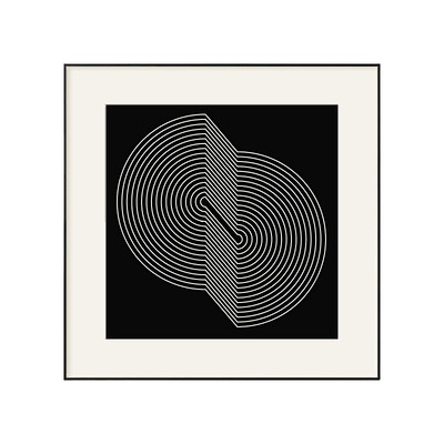 禾绘美学现代抽象艺术画简约线条挂画工业样板间餐厅酒店正方形淘宝网