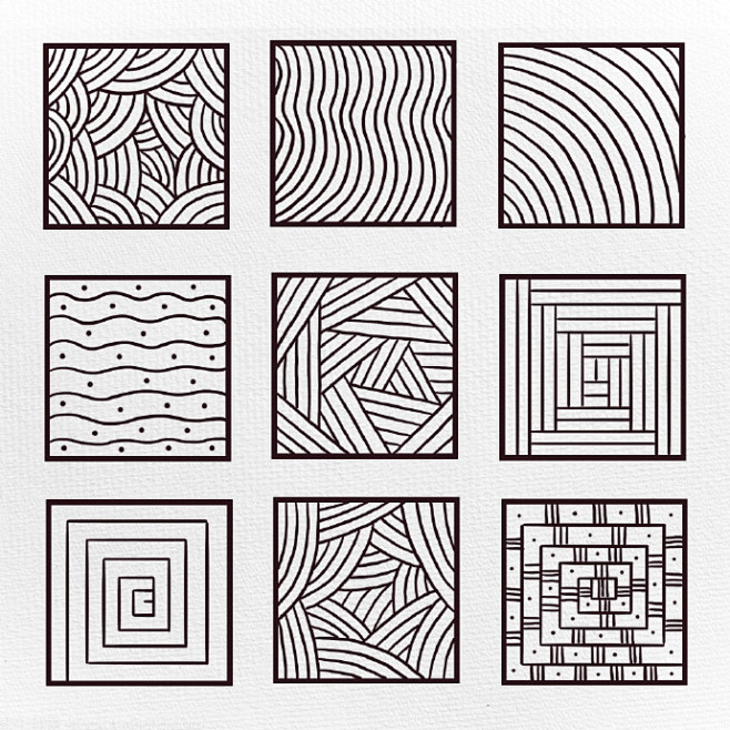 排线练习刚开始画画如果总是控制不好线条可多做几组这样的方格子排线