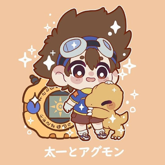 如此可爱的数码宝贝q版同人图有没有唤醒你童年守着电视的回忆呀设计