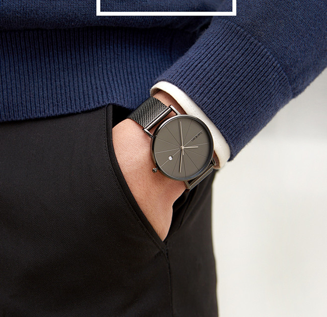 benken男士皮带手表男学生薄款时尚潮流商务休闲真皮防水男表tmallcom