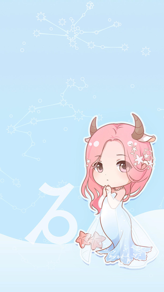 奇迹暖暖十二星座官方q版壁纸摩羯