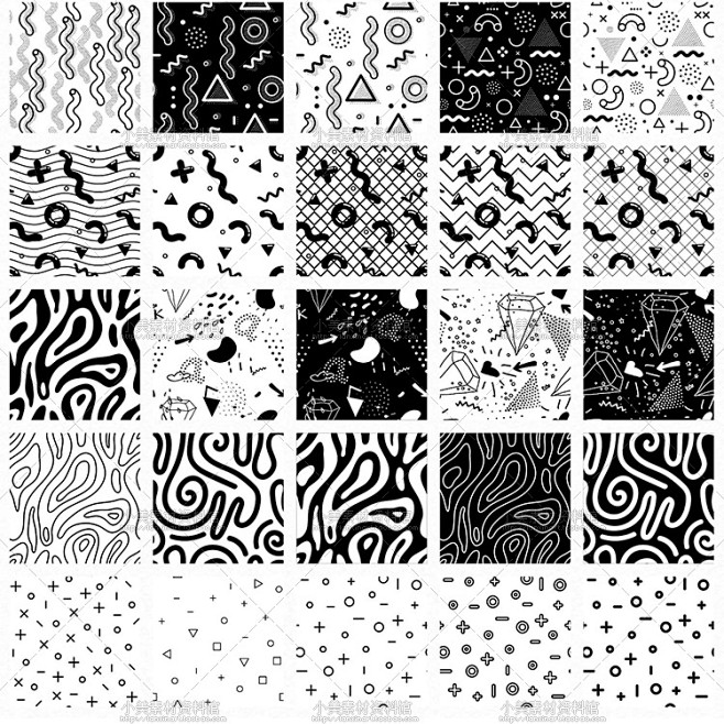创意几何点线面三角形图形装饰印花纹图案平面网页h5设计背景素材淘宝