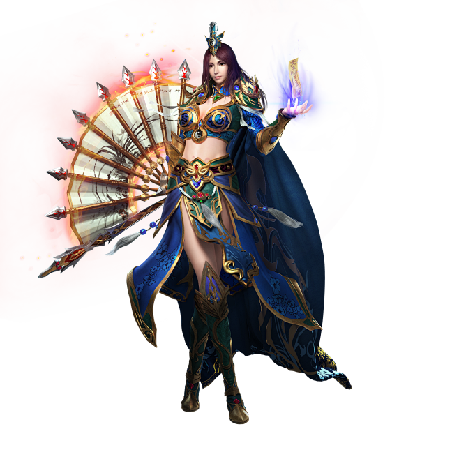 传奇游戏人物素材传奇人物热血传奇沙巴克攻城人物战士战神女战士斗篷