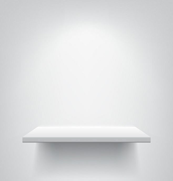白色展示台空白模板矢量素材
