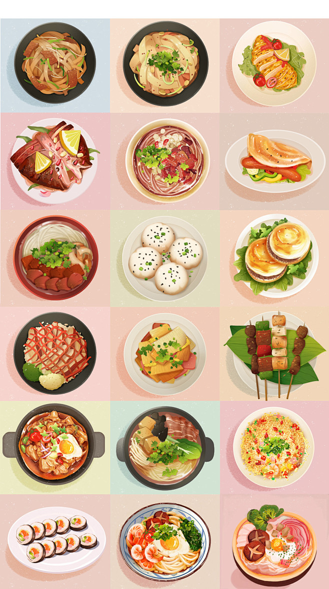 16:35:23美食插画汇总插画-卡通围o脖o围o脖同采自ui