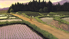 June‘Yang采集到治愈系 场景 自然 插画 日本动漫风格