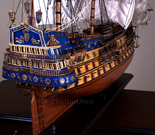 西班牙无敌战舰圣菲利浦号大帆船模型 客厅工
