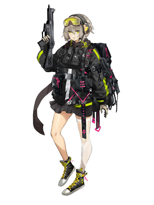 枪娘少女前线画个自己的ump45就是废物不会画画67676767