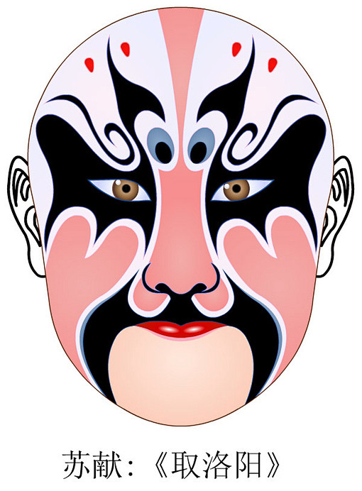 京剧脸谱图集各式脸谱虽画法各异五官部位却栩栩如生wjc空间素材吧