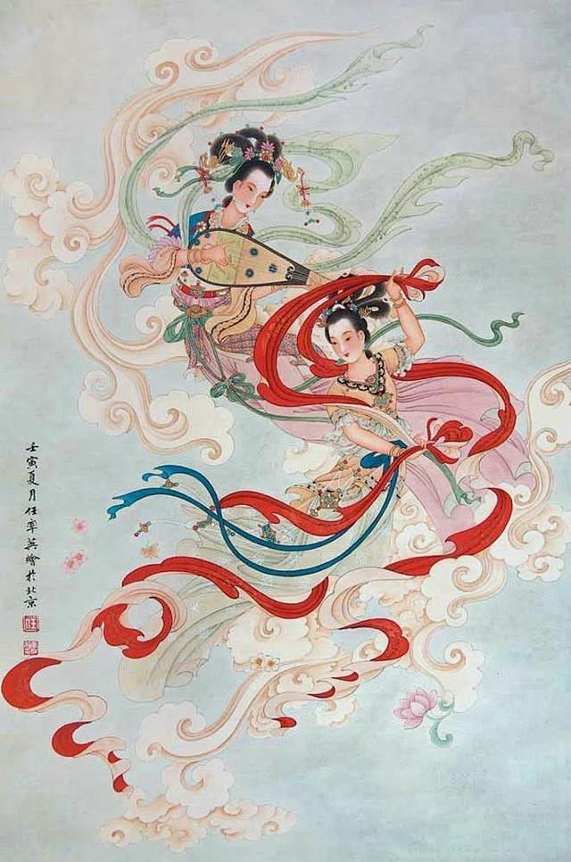 胖脸吉祥丨这对敦煌飞天的小仙女原是夫妻