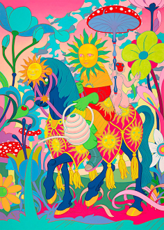 战葵采集到潮流插画