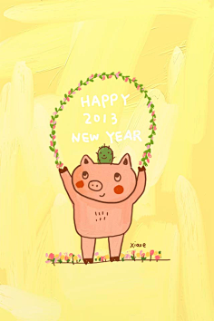 花瓣采集到花瓣新年壁纸