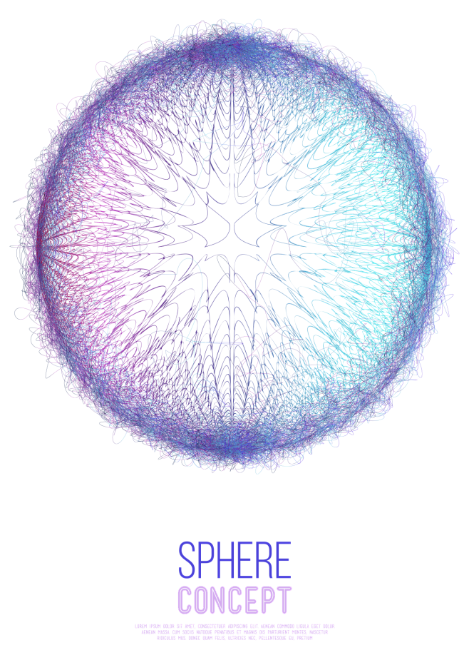 粒子抽象创意细胞概矢量插图png