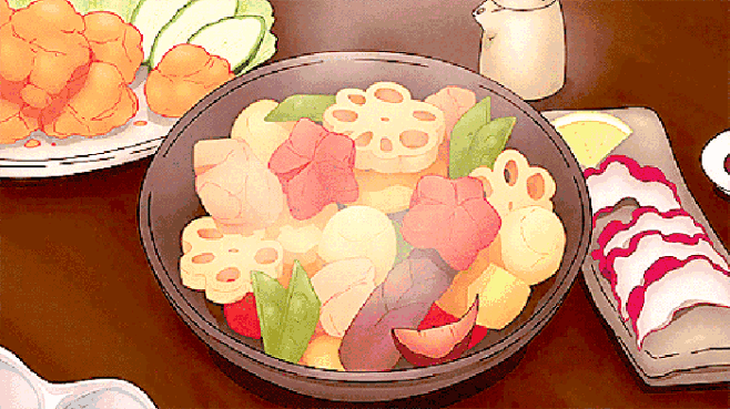 二次元美食食物吃货福利动漫里的食物动图gif