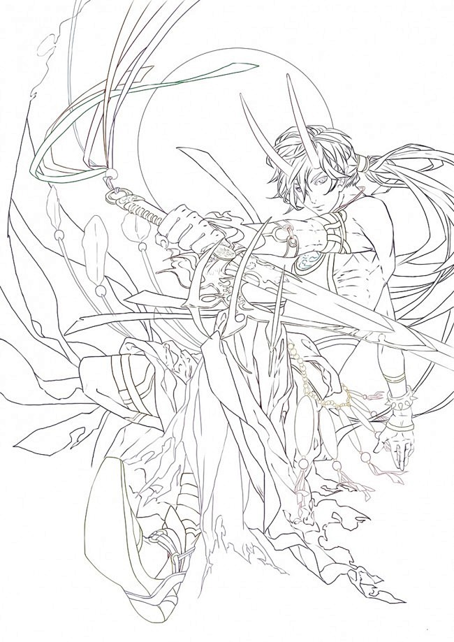 160张古风手绘线稿图片古风动漫插画线稿图片素材古风白描图wwwyouyix