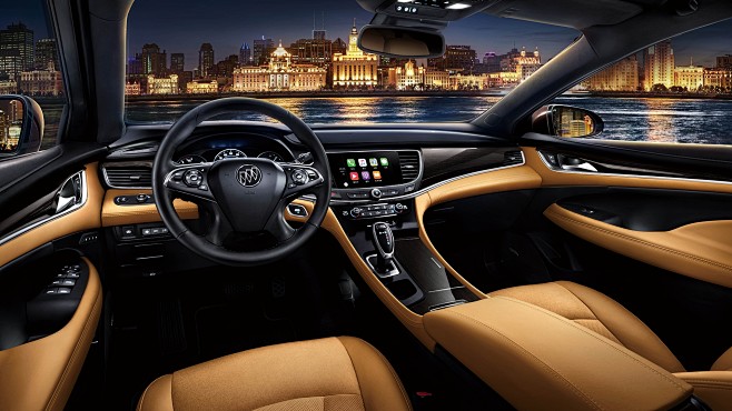 高清晰2016别克全新君越汽车中控内饰壁纸封面大图