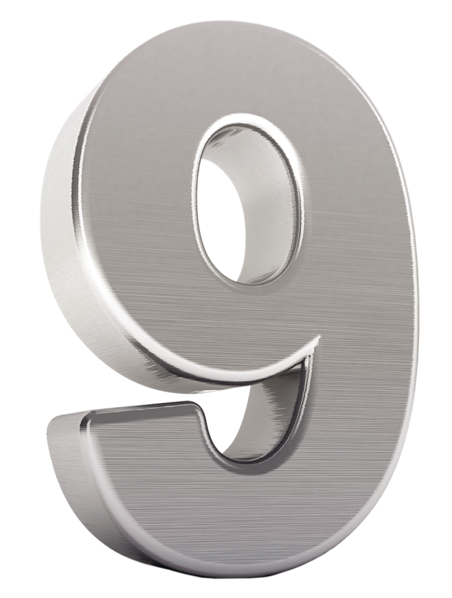 质感3d立体数字9