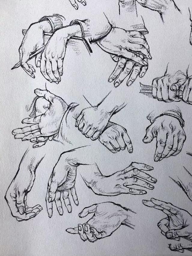 人物速写手部特写