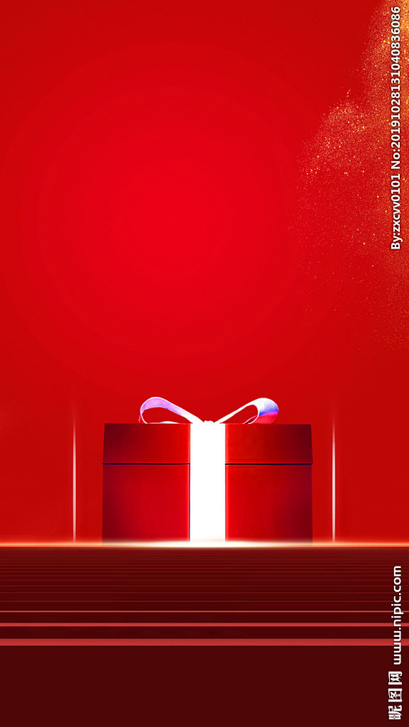 红色礼包礼盒背景
