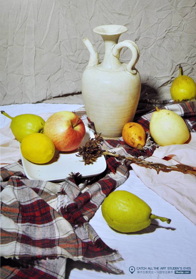 素材静物组合s型构图