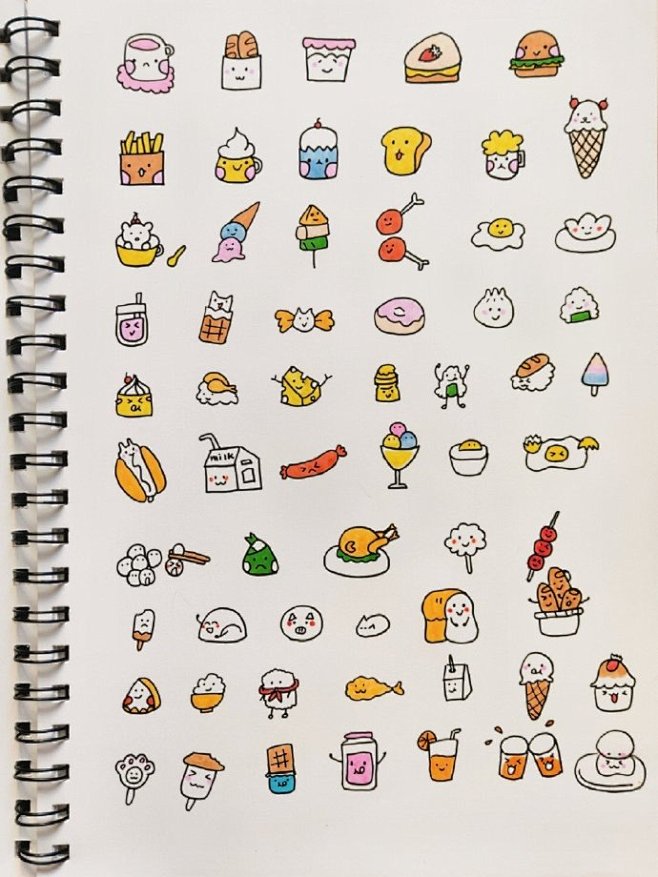 小食物简笔画,吃货必备!赶紧收藏起来呀 .