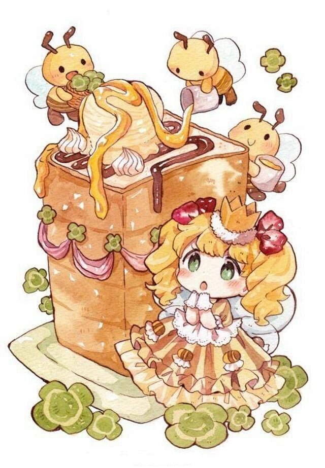 10:45:41美食 萌娃 水彩 插画 画师mokarooru作品q版卡通 初级tvjibf