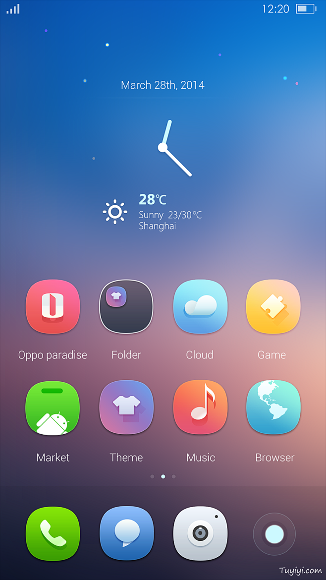 oppo第二届手机主题大赛星夜图翼网tuyiyicom优秀app设计师联盟