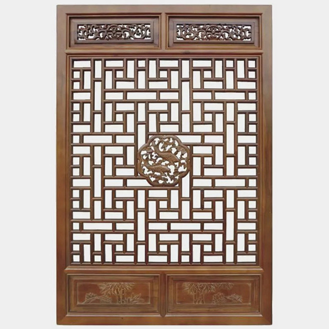 仿古门窗木雕工艺实木门窗明清风格家居用古朴花格门窗厂家定制