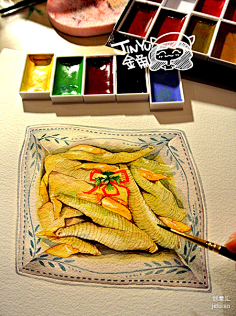 喜欢小卷子的瑟瑟采集到水彩食物