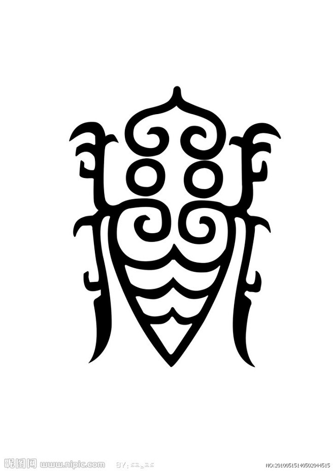 中国传统纹样铜器纹样蝉纹