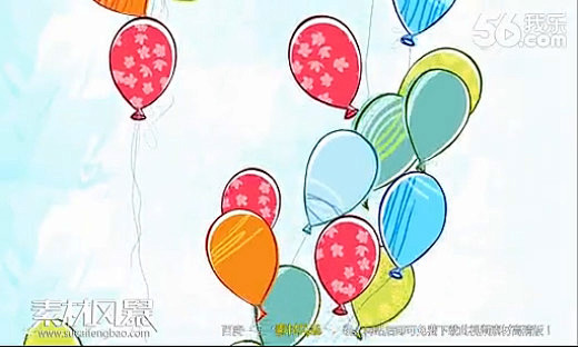 气球片头影视素材幼儿园宣传片素材