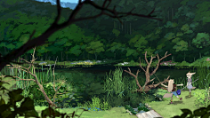 子时之秋采集到场景插画