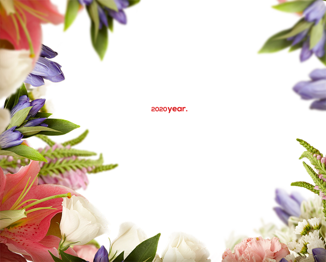 手绘素材花朵花环花背景png素材