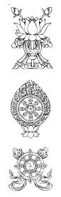 黑白线条藏族风格祥云藏式吉祥图案纹理边框透明png免扣设计素材-淘宝
