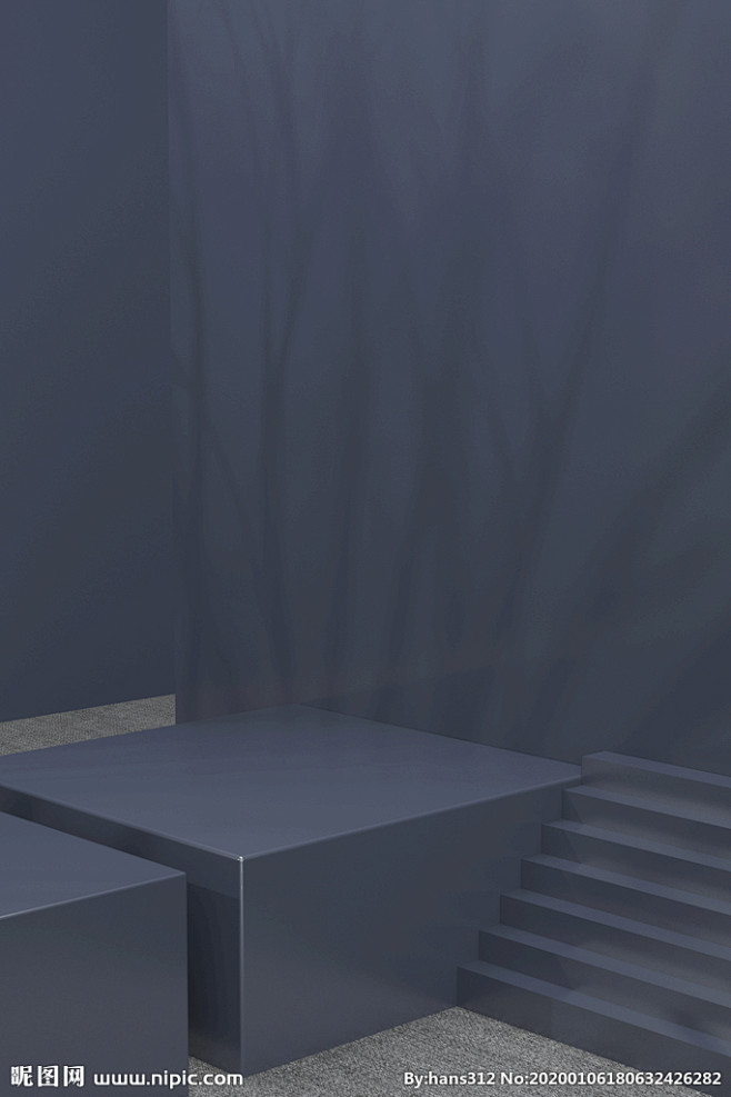 电商场景 产品空间场景 合成 数码产品 蓝牙耳机,3d空间场景设计素材