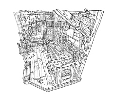 线稿-场景建筑-花瓣网|陪你做生活的设计师 恶童场景原画