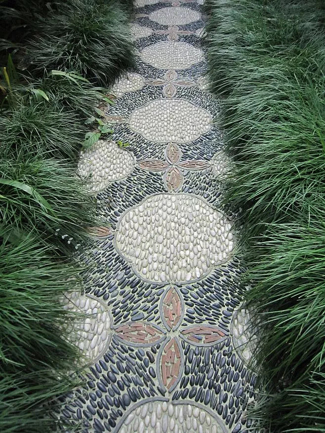 雨花石铺地面效果图图片