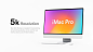 %name 高品质的白色iMac Pro UI样机展示模型mockups