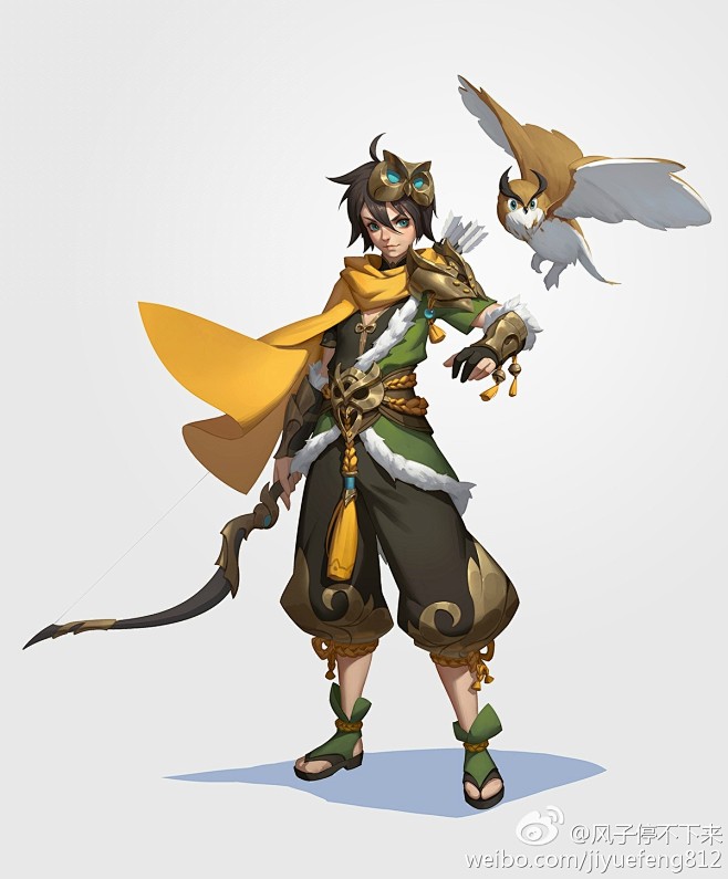 曼奇立德欧美风原画立绘角色原画配色少年