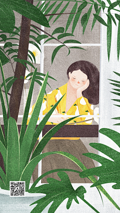 阳光一直暖采集到插画——人物