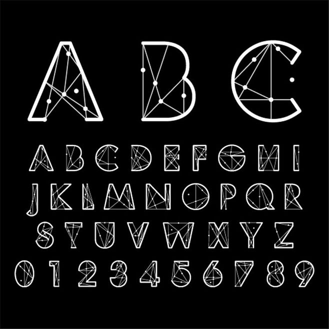 英文字体数字字体设计