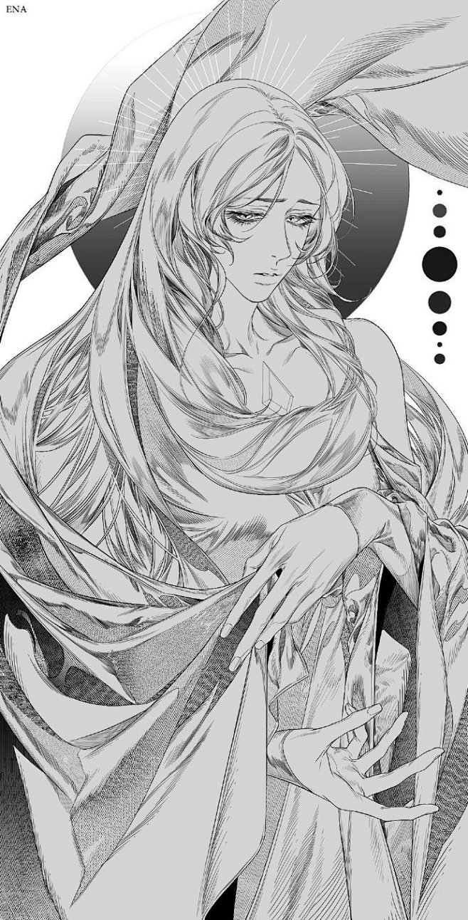 来自韩国太太81的绝美线稿可做练习素材转需