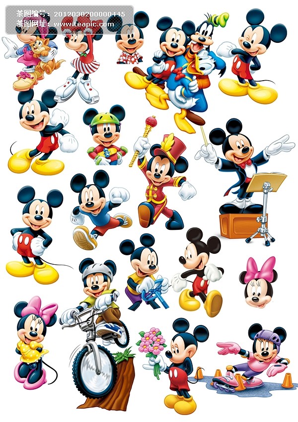 多款米老鼠图片米老鼠米奇米妮米高迪士尼迪斯尼卡通可爱童话人物形象