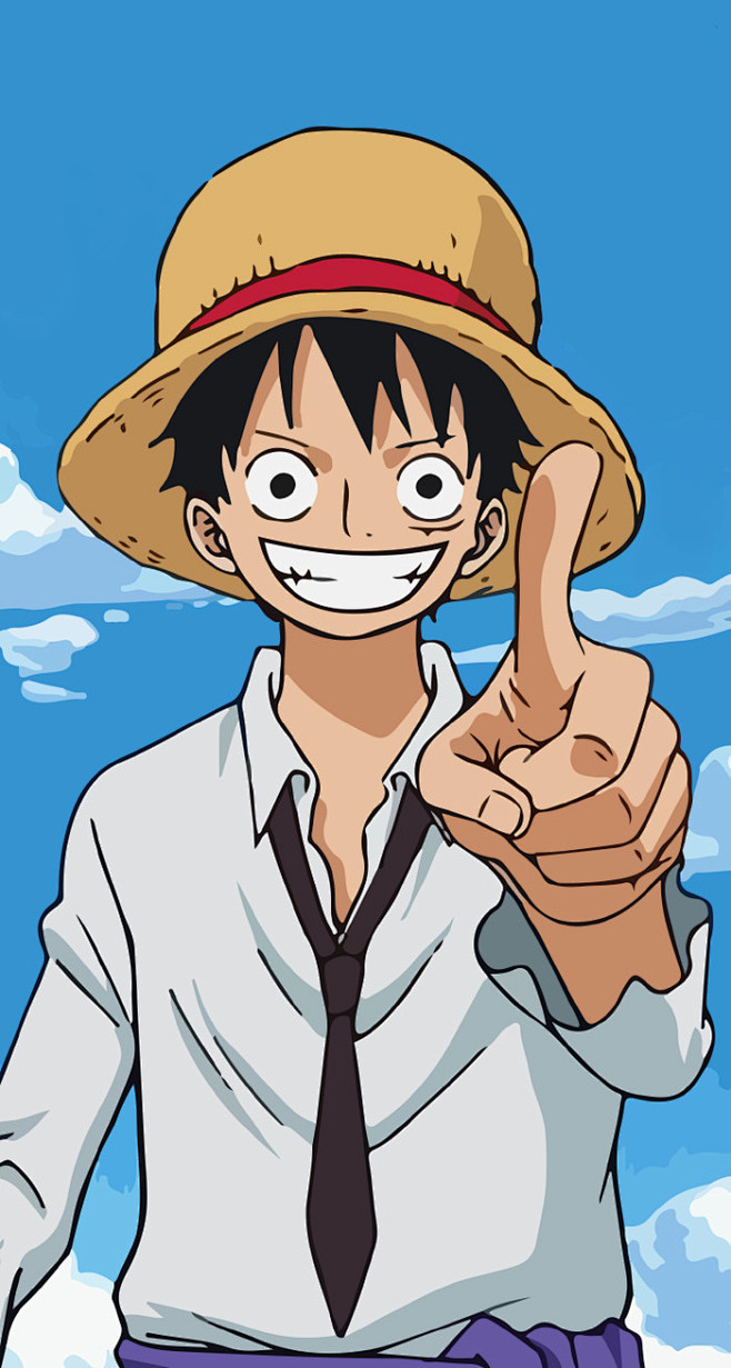 海贼王 onepiece 海贼壁纸 白色衬衫好帅好吗 路飞小男神动漫人物gg
