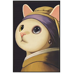 tmall.com 罗尚胖版蒙娜丽莎装饰画小众人物可爱搞笑客厅