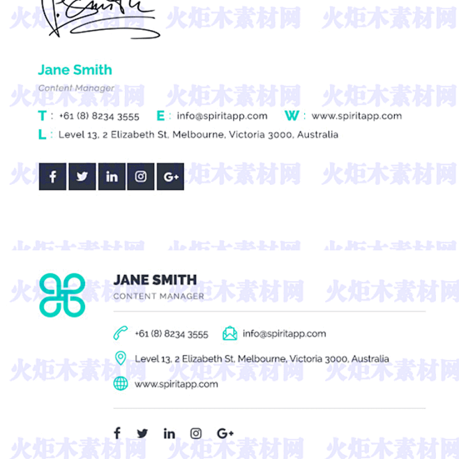 465款国外电子邮件email外贸邮件签名模板psd分层html文件淘宝网