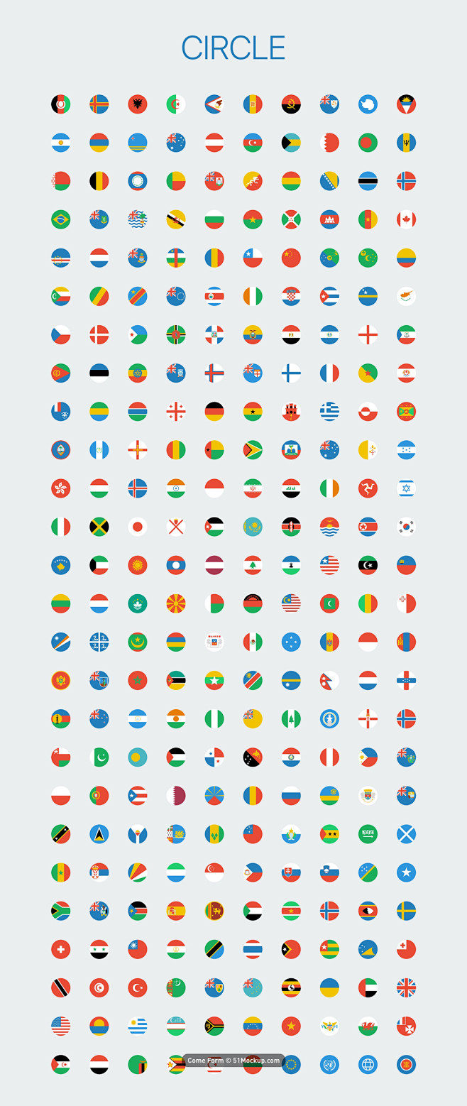 260种简化的国家旗帜5种不同的形状简化的世界标志simplifiedworld