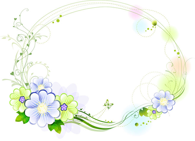 画像サンプル かわいい花のフレーム可爱的花边框jpg Png 1271 917 矢量版 Http Huaban Com Pins 素材 高清 矢量 花 藤蔓 边框 蝴蝶