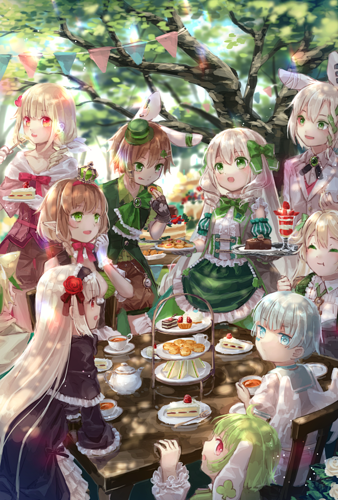 みんなでお茶会 夢苺alice のイラスト Pixiv