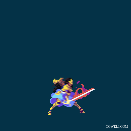 剑刺击半月斩像素